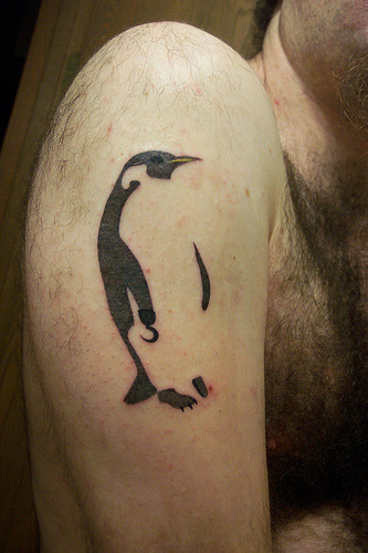 penguin tattoos. via Fuck Yeah, Tattoos!