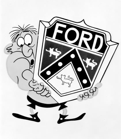 Playhouse Pictures with a large Ford emblem Cartoon Modern Playhouse 