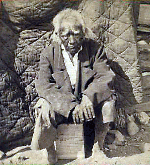 Reaching for the Out of Reach 17: Cassiano indian at San Antonio Mission, said to be 136 years old, circa 1880. [ more from this project (nypl permalink) ]
