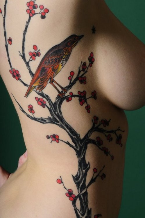 tattoo on boob. the tattoo is okay… the