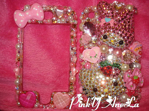My New Hello Kitty & My Melody HandMade Iphone Case!