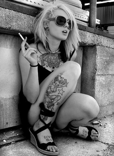Sexy tattooed girl by Walter