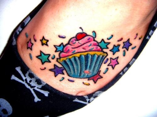 Tagged tattoo leg cupcake cherry star stars girly Notes 10