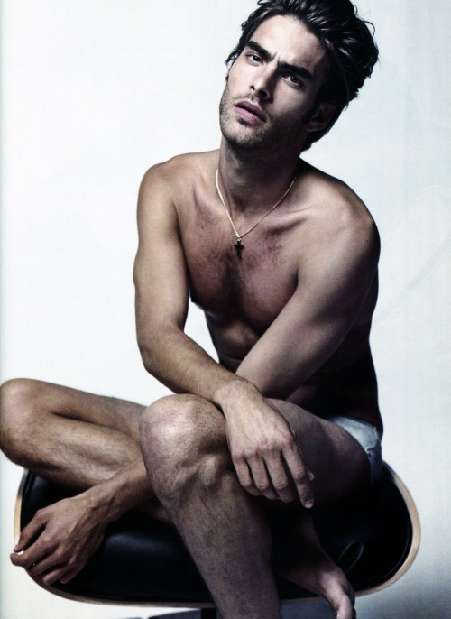 A nearly naked Jon Kortajarena From L’Officiel Hommes mag