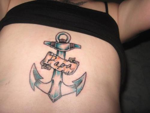 navy anchor tattoos. He was in the navy and is also
