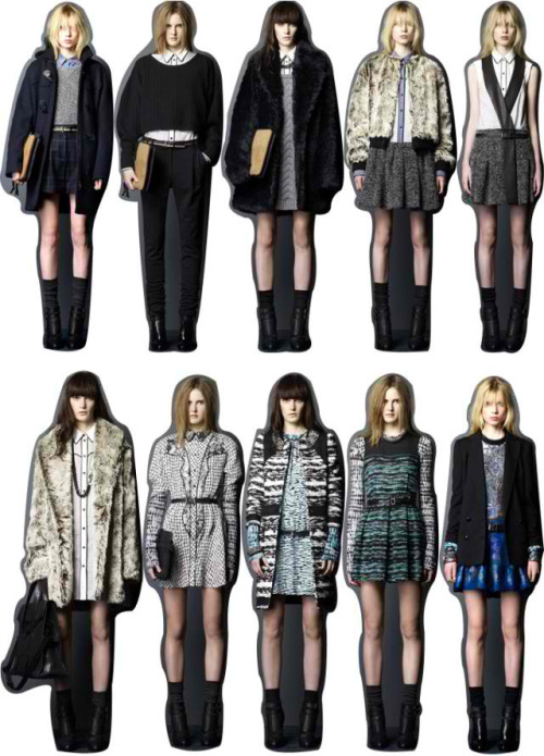 This is Proenza Schoueler’s Fall RTW 2010 collection. Have the boy geniuses at this fashion house taken a leaf out of Alexa? Blazers, peter pan collars, fur coats, ankle boots and thigh length skirts look like a purge of Ms. Chung’s wardrobe. Especially the bottom right hand corner one, classic Alexa in a blazer, shirt and girly skirt. Wonder how Alexa feels about this. Personally, I’m in love. First Madewell, now this. It’s getting easier and easier to pull together for yourself something Alexa would wear.
via