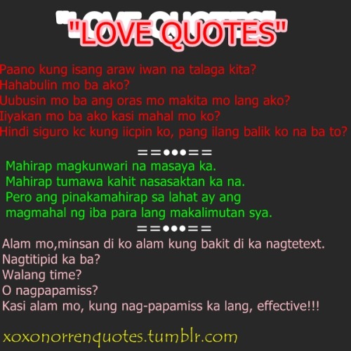 tagalog jokes quotes. LOVE QUOTES