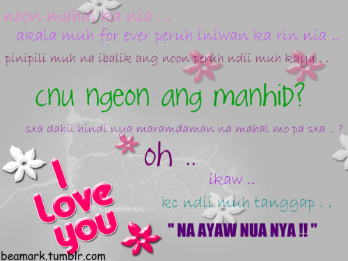 Tagged: love qoutes, tagalog love quotes, .