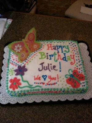 happy birthday julie cake. this is a happy birthday post