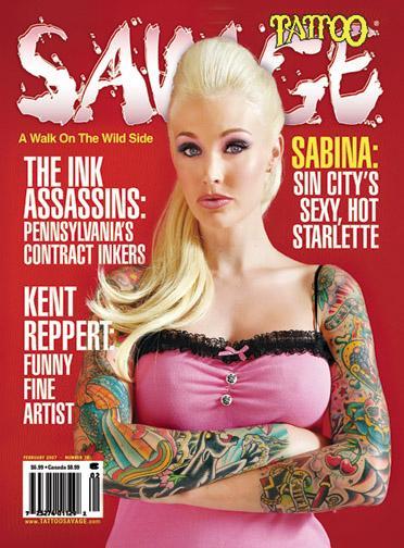 Tattoo: Savage Magazine, February 2007&#160;photographer: Lesley Slenning 