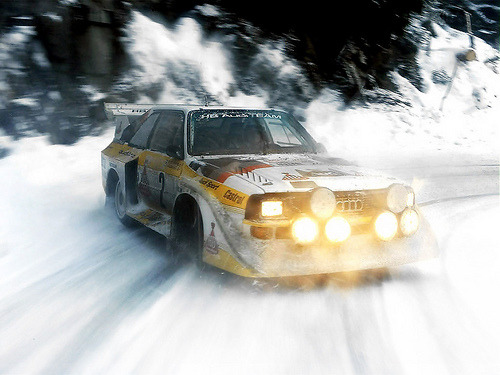Posted 1 year ago Filed under audi quattro sport rally snow night 