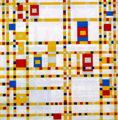 Piet Mondrian's “Broadway Boogie-Woogie” This painting is inspired by clear 