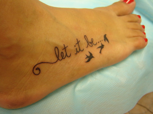  tattoo.. it means a new moment in my life.. is like music, let it be!