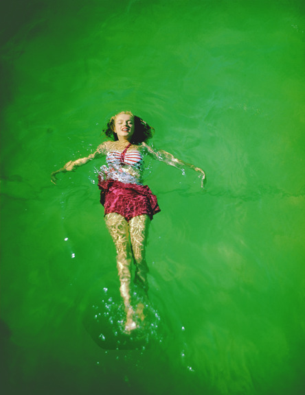 Norma Jeane Dougherty aka Marilyn Monroe Floating in Pool 1946 by my