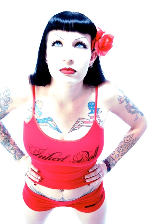 female with tattoos