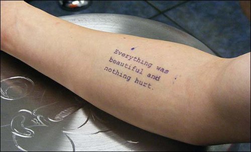 tombstone tattoo. Vonnegut tattoos in WMF,