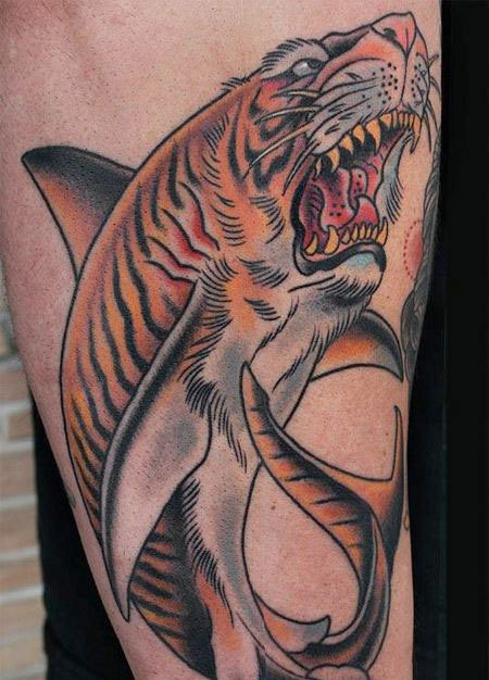 Tiger Shark Tattoo literally via Wet Water Week at The World 8217s