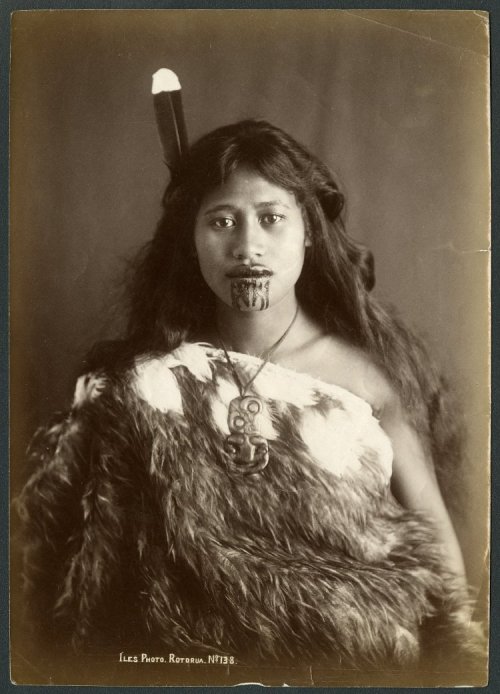 Maori women with moko facial