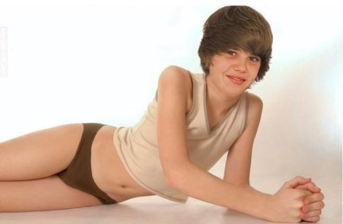 picture of justin bieber as a girl. Justin Bieber is a GIRL!