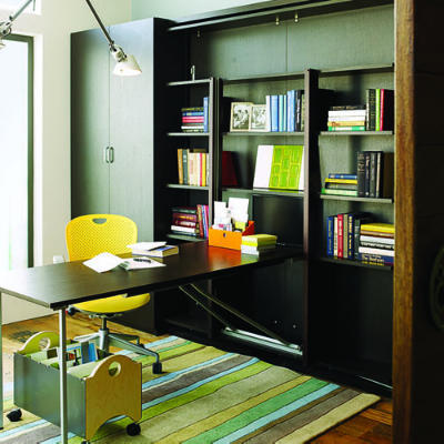 Small Guest Room on Transform The Office Into A Guest Room Simply By Folding Up The Desk