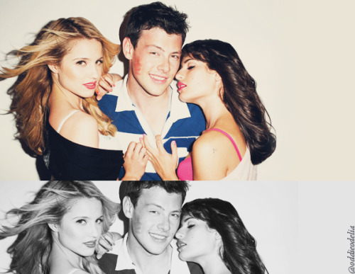 dianna agron cory monteith and lea michele gq magazine