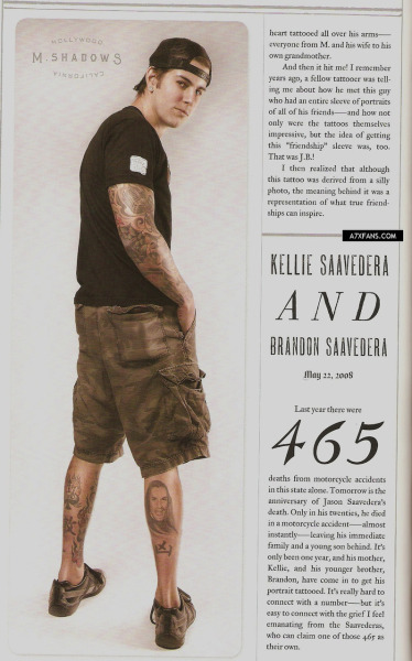 M.Shadows in Kat Von D's book - thanks to A7XFans.com :). Tags: m tattoos