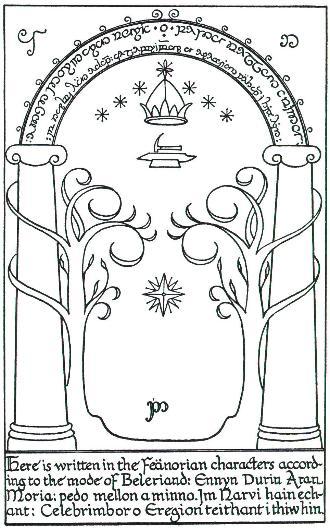 Tattoo Idea: Moria Gate. Recurring Lord of the Rings love.