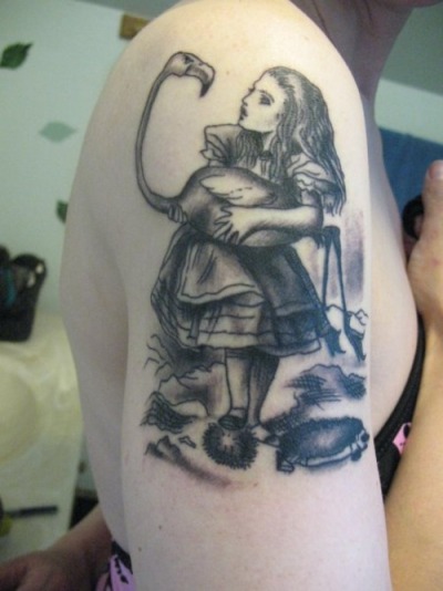 My second Alice tattoo. Straight from the original artwork in the book.