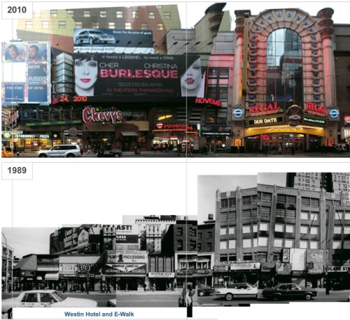 Interactive Feature of the Day: The New York Times marks the conclusion of NYC’s Times Square rejuvenation campaign, which began some 30 years ago, with a nifty interactive look at the city’s iconic intersection then and now. [nyt.]