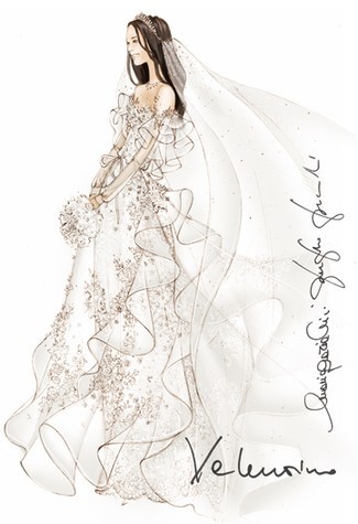 Kate Middleton wedding dress proposal by Valentino
