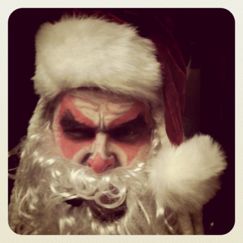 evil clown makeup. Santa#39;s evil clown makeup.