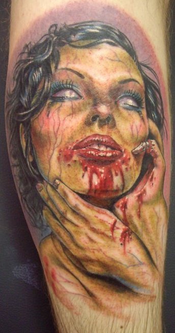 zombie girl tattoo. zombie girl tattoo