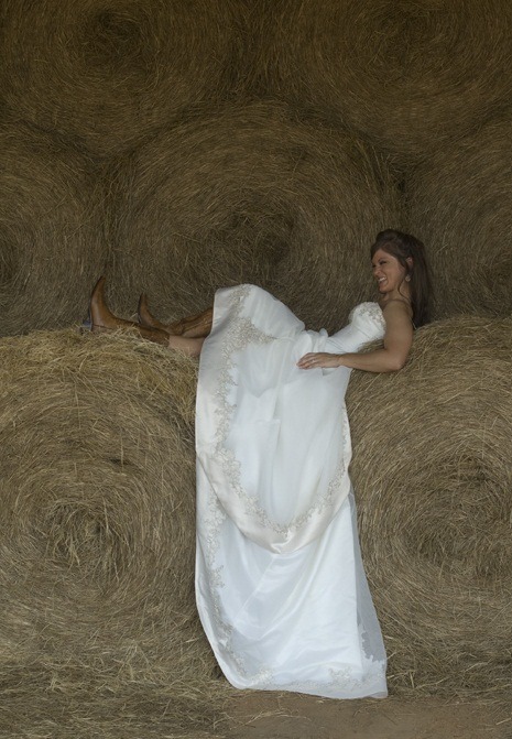  country Wedding farm wedding cowboy boots wedding dress barn 