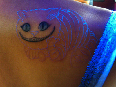 has been tattooed by ink as normal but the very highlighted blue is uv 