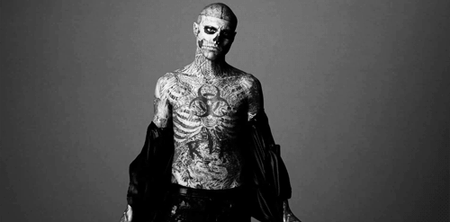 Rick Genest (Zombie Boy) for Nicola Formichetti, Thierry Mugler, and Lady 
