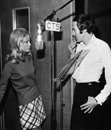A May 1967 shot of Nancy Sinatra and John Barry who died yesterday 