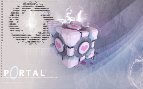 portal wallpaper companion cube. Tagged: Portal, companion cube