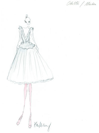 Black Swan Costume Sketch, Kate Mulleavy
