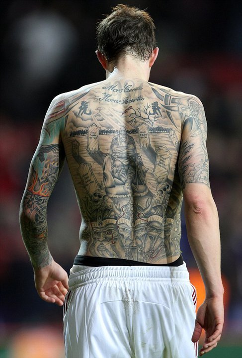 Daniel Agger's awesome back piece