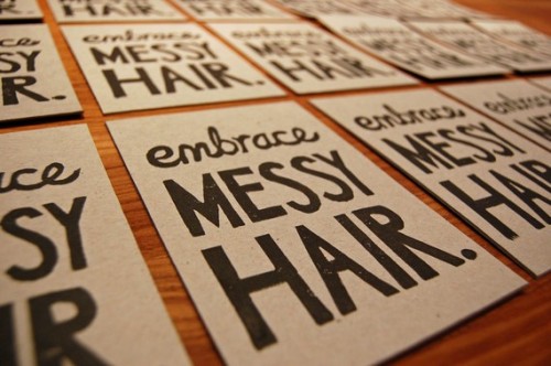 skeskali2: Embrace Messy Hair Lino Print by funnelcloud on Etsy &lt;3