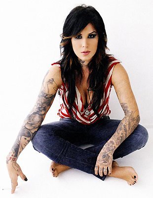 Tagged with Kat Von D LA Ink Tattoos Black White Color Girl Pretty