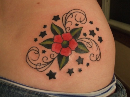 tattoos for girls on hip flowers. Tagged: hip tattoosgirls with tattoosflowersflower tattoos