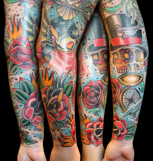 maries sleeve by Myke Chambers Traditional ish Tattoos on flickr click 