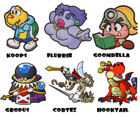 Just a few characters from Paper Mario: The Thousand Year Door.