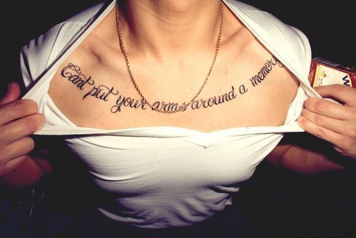 Posted 9 months ago Filed under tattoo chest chest piece quote 