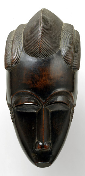 Portrait Mask (Gba gba), Cote  d&#8217;Ivoire © Baule peoples, before 1913,  Wood, 26 x 12.4&#160;cm, The Metropolitan Museum of Art, New York, Bequest of  Adrienne Minassian, 1997 (1997.277).
archiveafricanicon