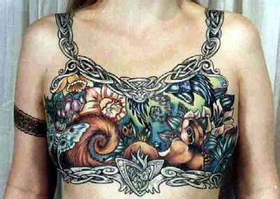 Tattoos Cover Stretch Marks on And Science     Mastectomy Tattoo Incorporating Some Of Haeckel   S