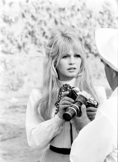 Tags Brigitte Bardot camera black and white photography