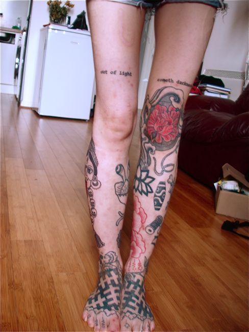 my legs not just tattoos also
