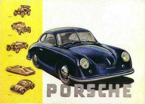 VW Porsche Brochure germaniron Vintage Porsche 356 illustration